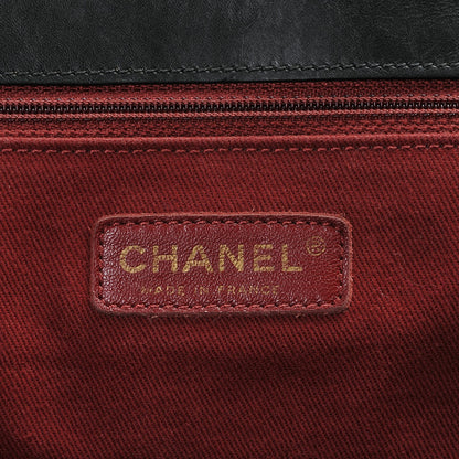 Chanel Aged Calfskin Quilted Large Pondichery Flap Black 5 of 7