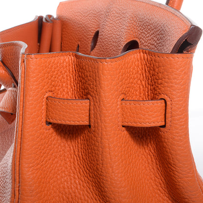 Hermes Taurillon Clemence Birkin 35 Orange 18 of 26