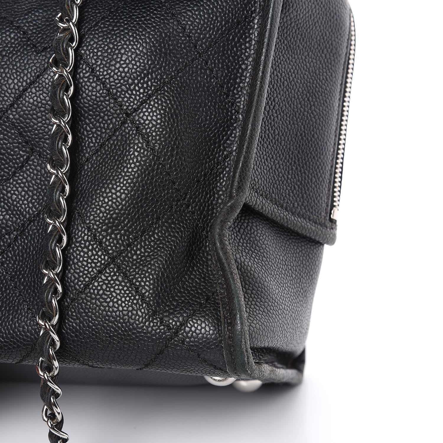 Chanel Caviar Quilted Deauville Bowling Bag Black 15 of 16