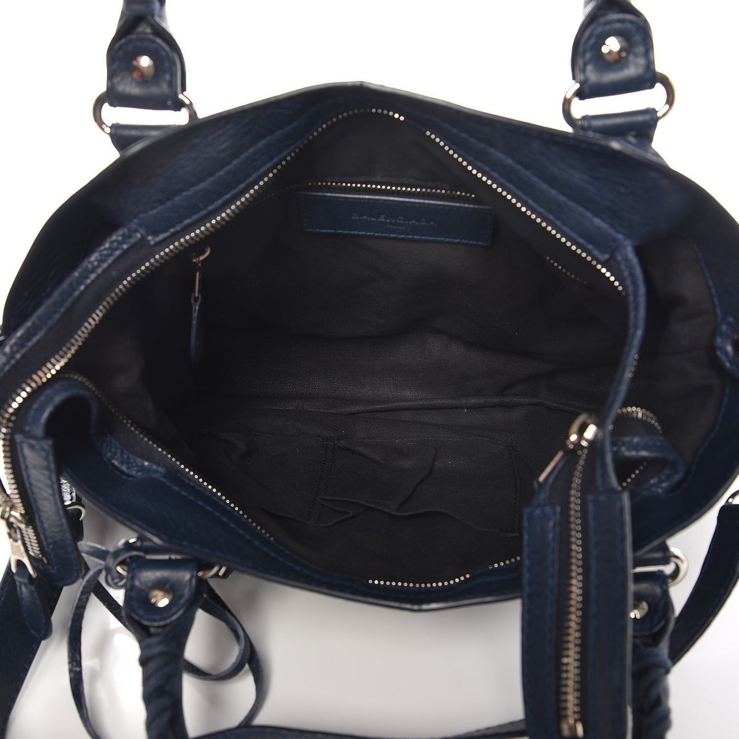 Agneau Giant 12 Silver Hardware Town Bleu Obscur