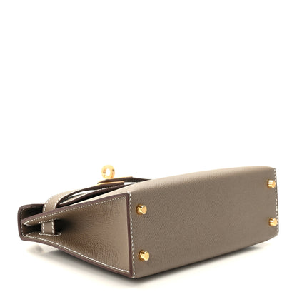 Hermes Epsom Mini Kelly Sellier 20 Etoupe 4 of 10