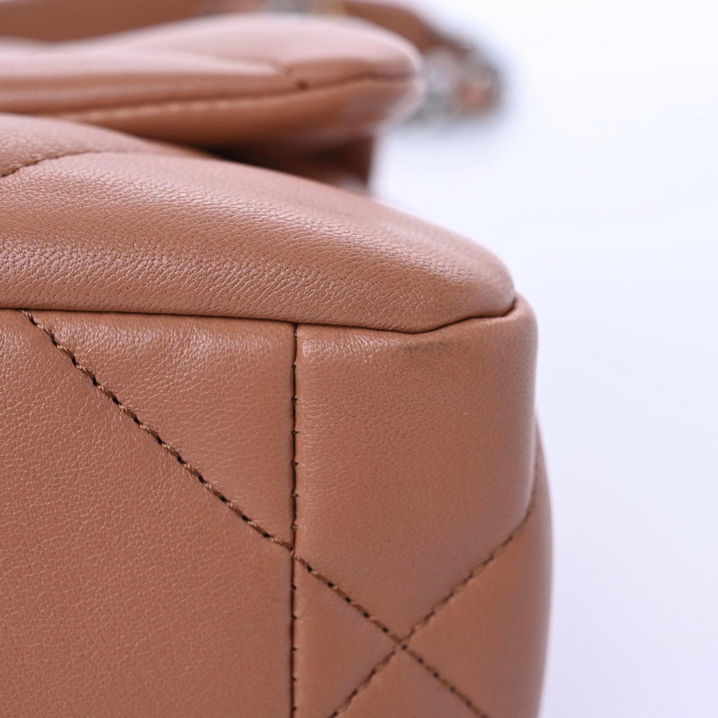 Lambskin Quilted Medium Chanel 19 Flap Brown