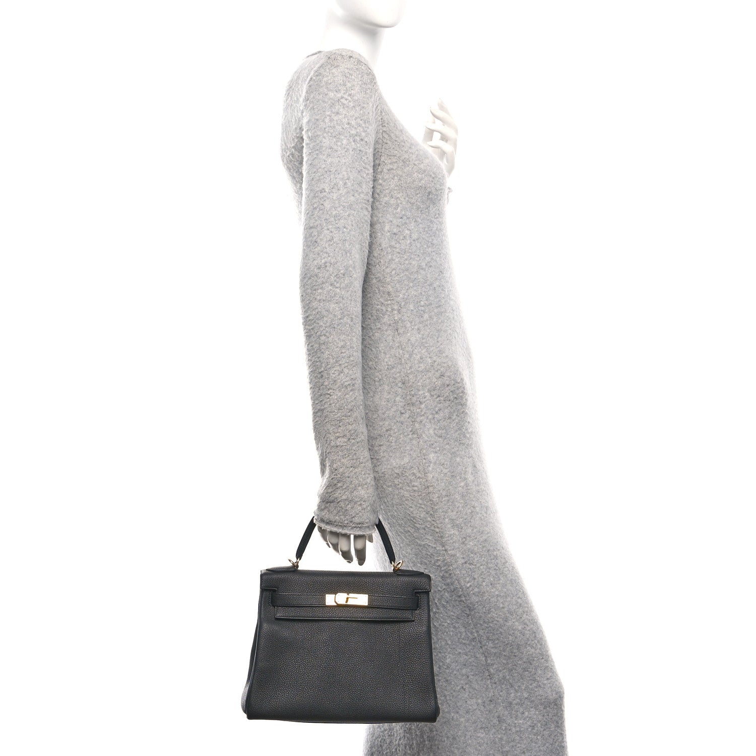 Hermes Togo Kelly Retourne 28 Black 2 of 10