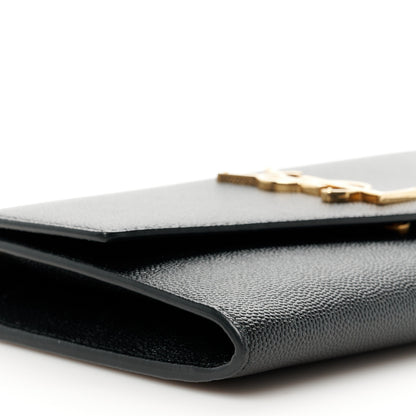 Saint Laurent Grain De Poudre Uptown Chain Wallet Black 13 of 14