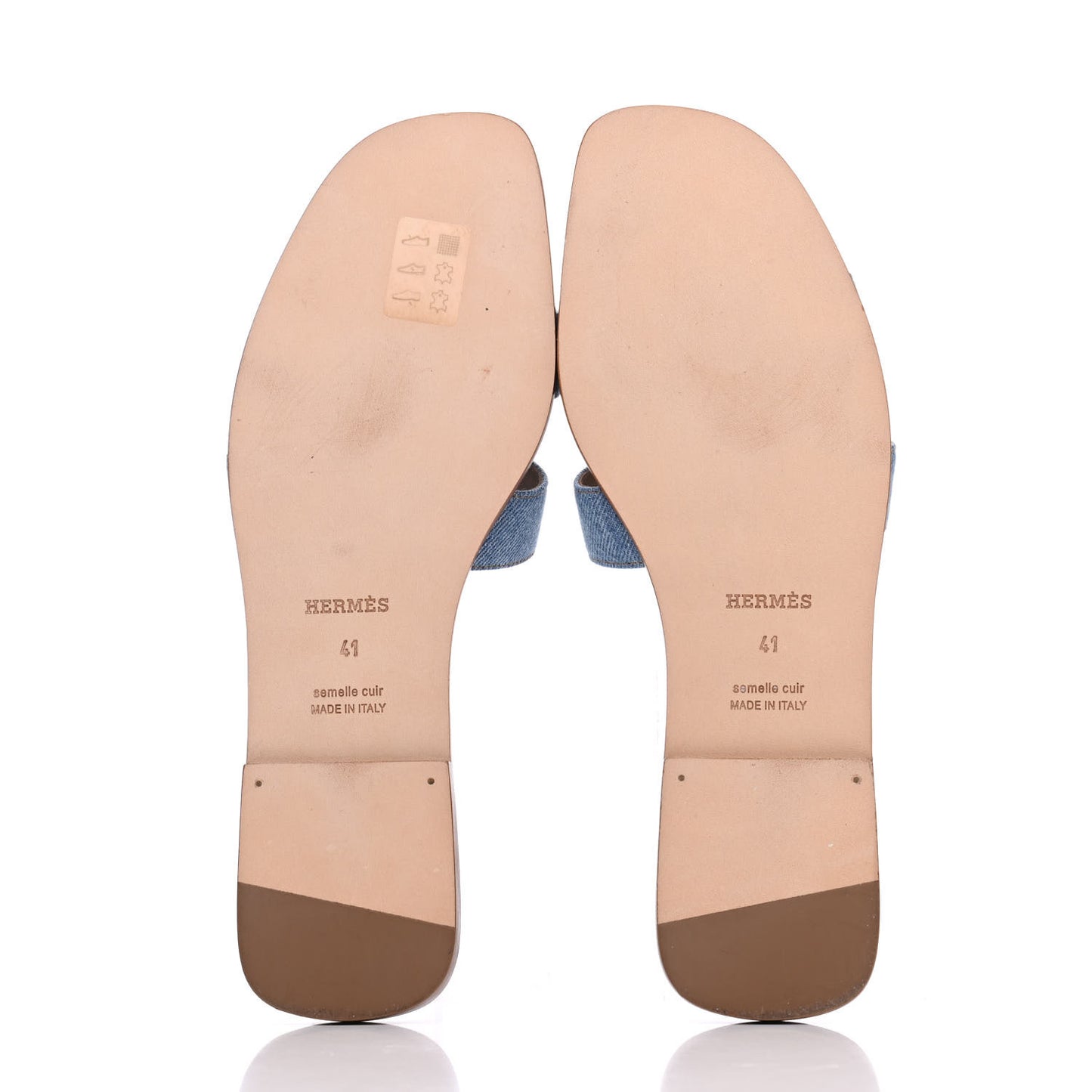 Denim Canvas Oran Sandals 41 Bleu Clair