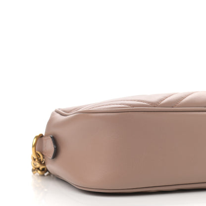 Gucci Calfskin Matelasse Small GG Marmont Chain Shoulder Bag Porcelain Rose 9 of 13