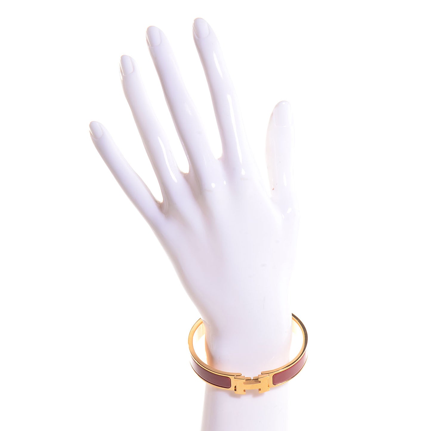Enamel Narrow Clic Clac H Bracelet GM Red