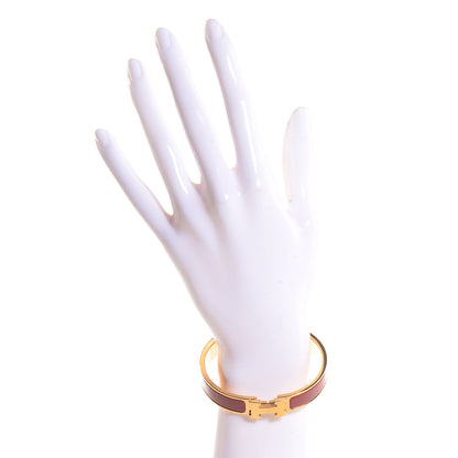 Hermes Enamel Narrow Clic Clac H Bracelet GM Red 2 of 6
