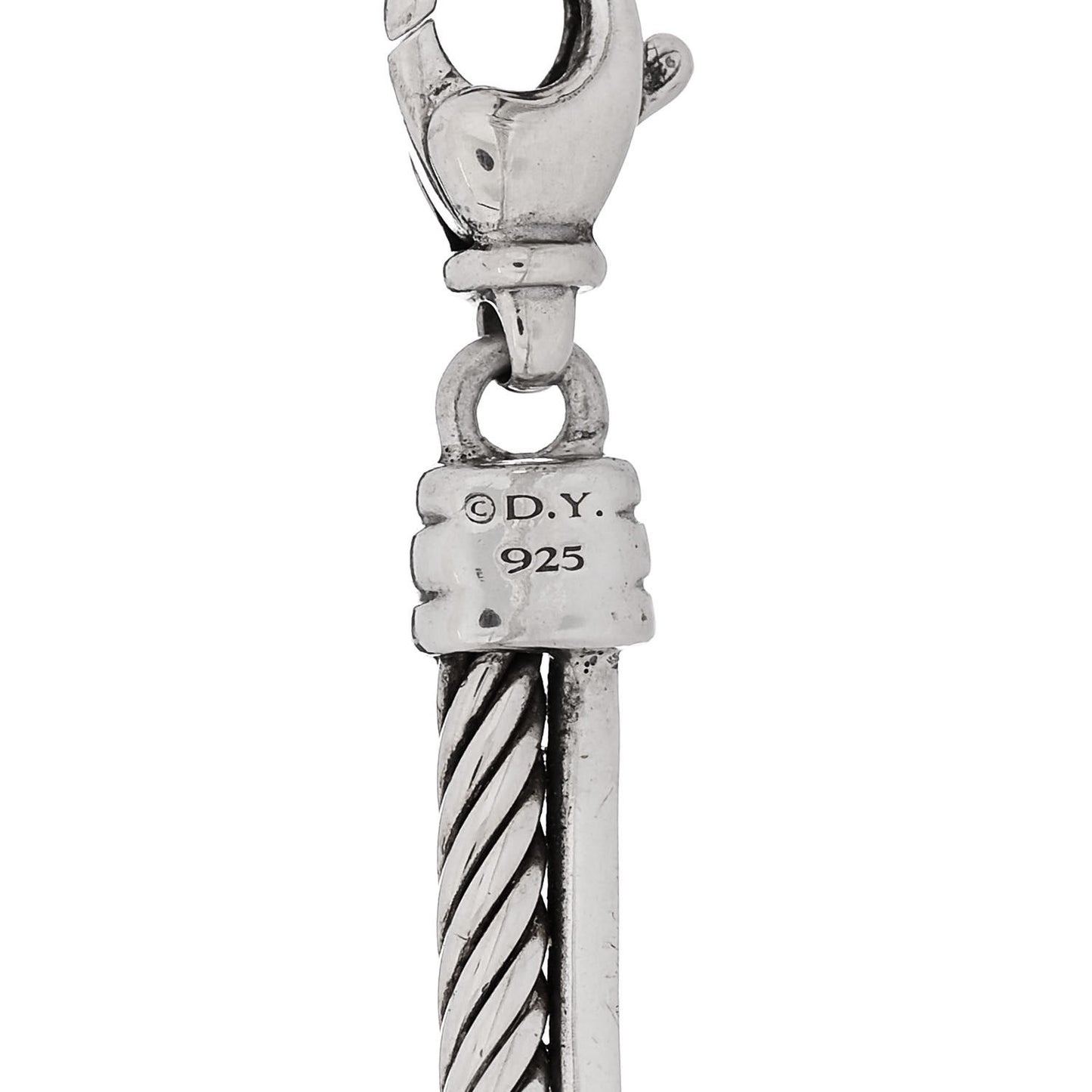 Sterling Silver Diamond 3mm Crossover Bracelet