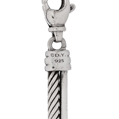 David Yurman Sterling Silver Diamond 3mm Crossover Bracelet 3 of 3