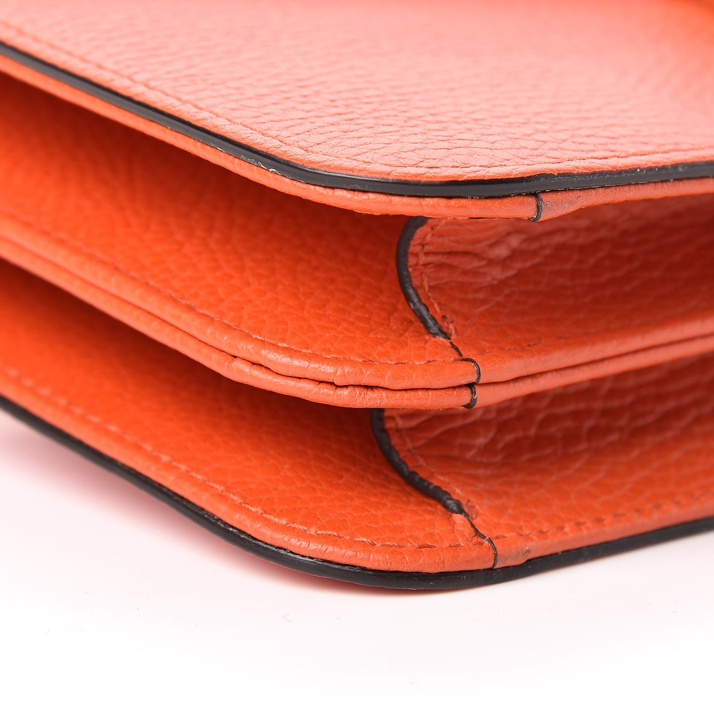 Dollar Calfskin Interlocking G Shoulder Bag Sun Orange