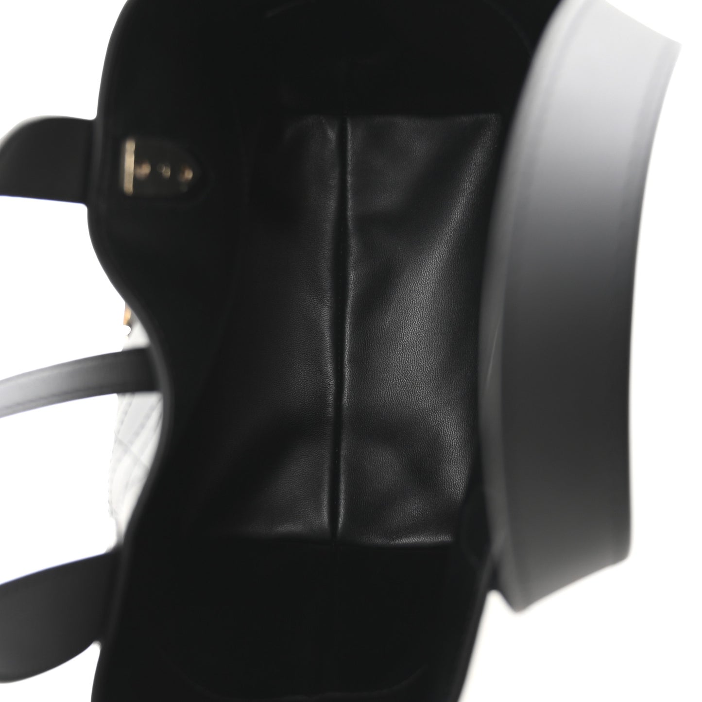 Smooth Calfskin Vintage Flat Macrocannage Small Toujours Vertical Tote Black