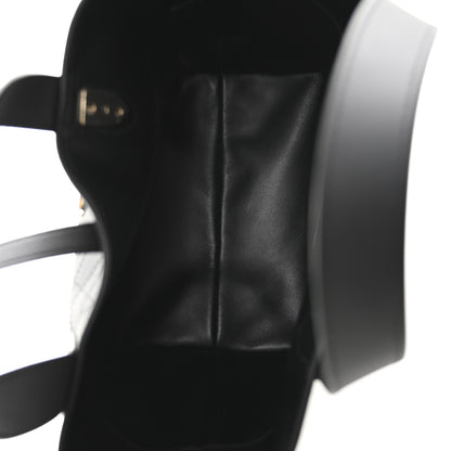 Christian Dior Smooth Calfskin Vintage Flat Macrocannage Small Toujours Vertical Tote Black 5 of 10