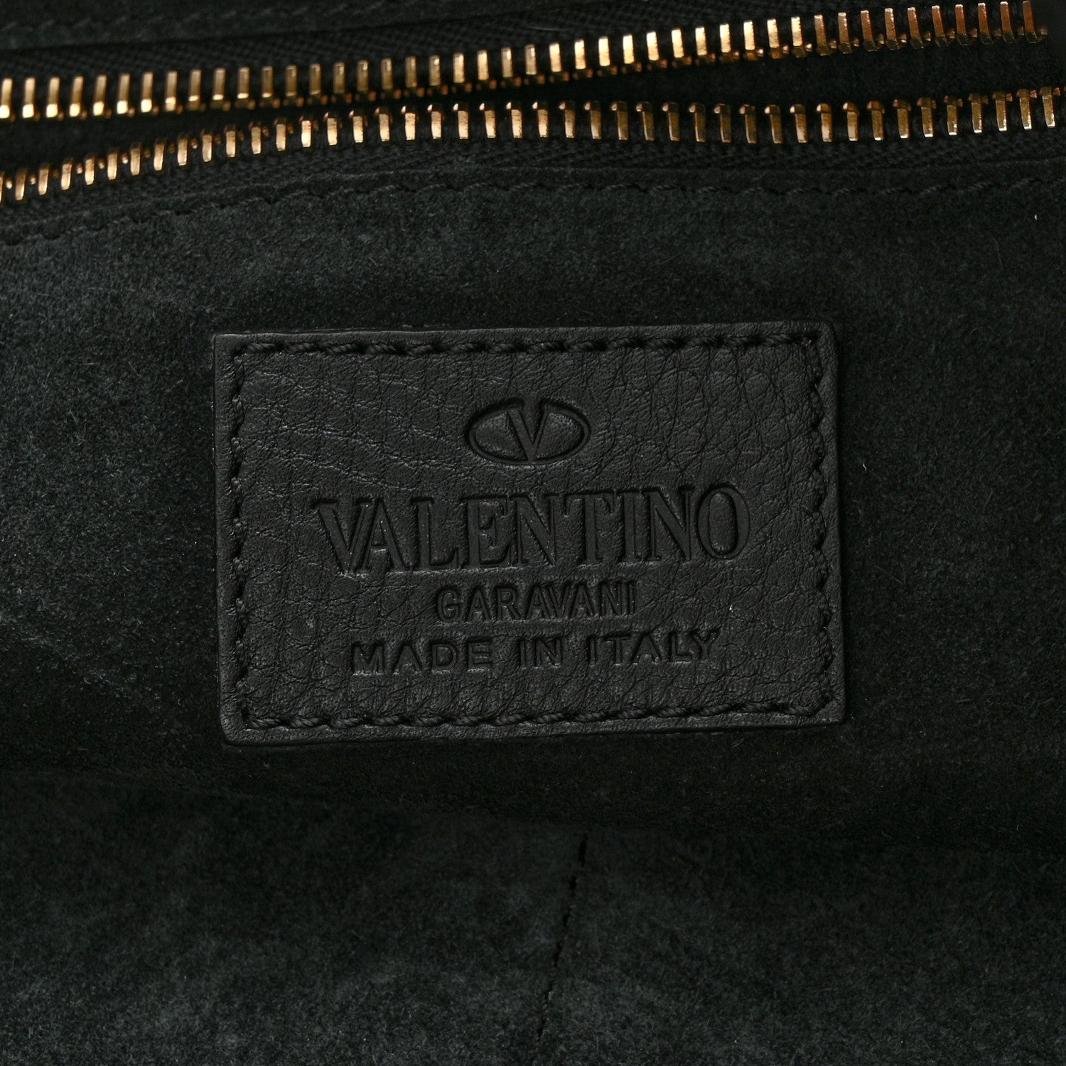 Valentino Garavani Grained Calfskin C Rockee Scarab Fringe Shoulder Bag Black 6 of 10