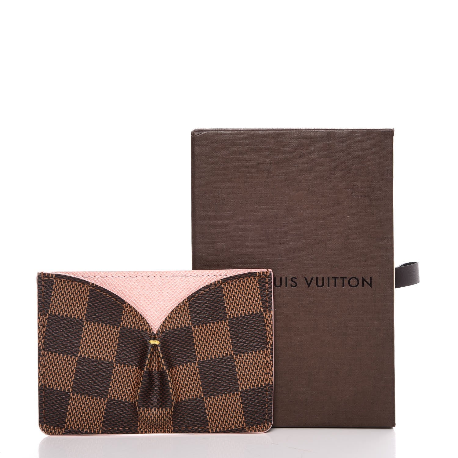Louis Vuitton Damier Ebene Caissa Card Holder Rose Ballerine 8 of 8