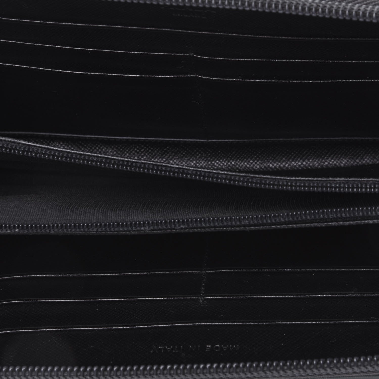 Prada Tessuto Nylon Quilted Zip Around Wallet Black 5 of 23