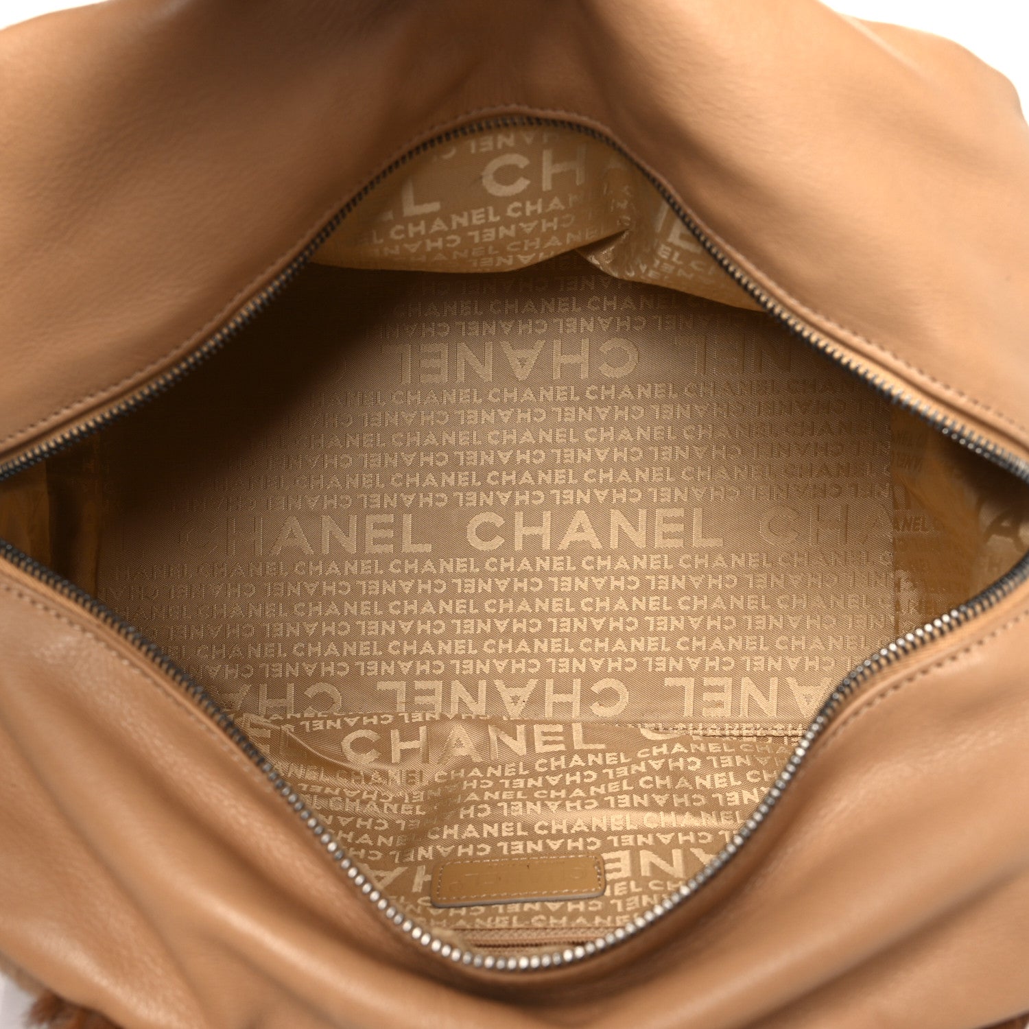 Chanel Lambskin Pony Hair Tote Dark Beige 5 of 12