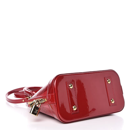Louis Vuitton Vernis Rayures Alma BB Pomme D'Amour 4 of 9