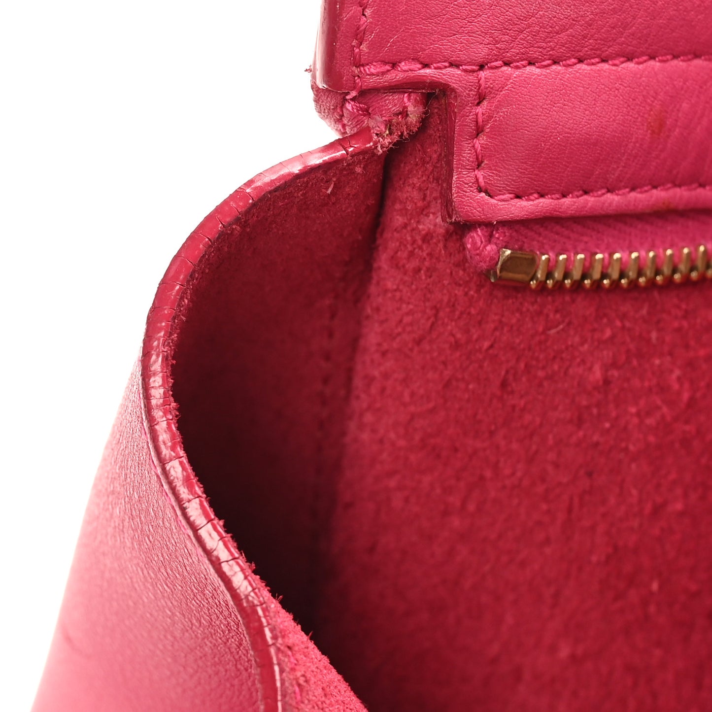 Calfskin Small Classic Y Cabas Fuchsia