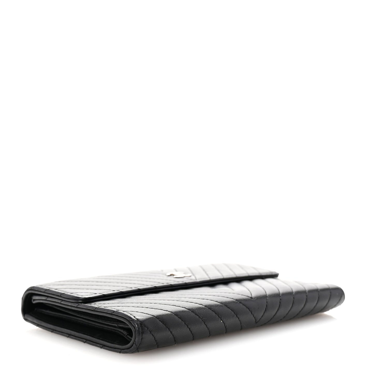 Cafskin Chevron Quilted Flap Wallet Black