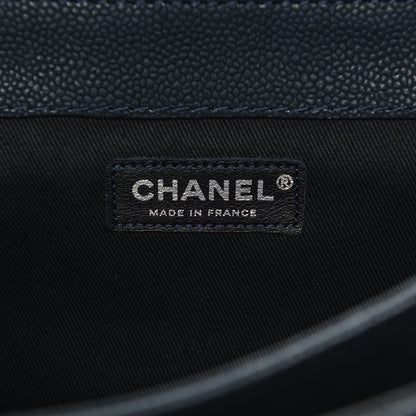 Chanel Iridescent Caviar Quilted Medium Lady Pearly Flap Navy Blue 6 of 9