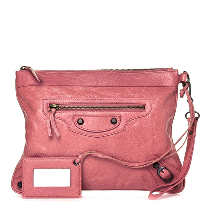 Balenciaga Agneau Classic Hardware Flat Handle Clutch Rose Bruyere 1 of 10