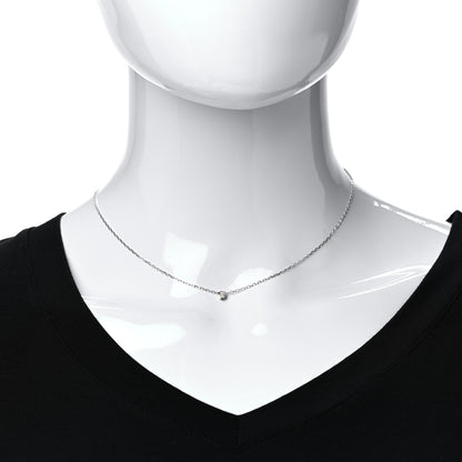 Cartier 18K White Gold Diamond SM D'Amour Pendant Necklace 2 of 5