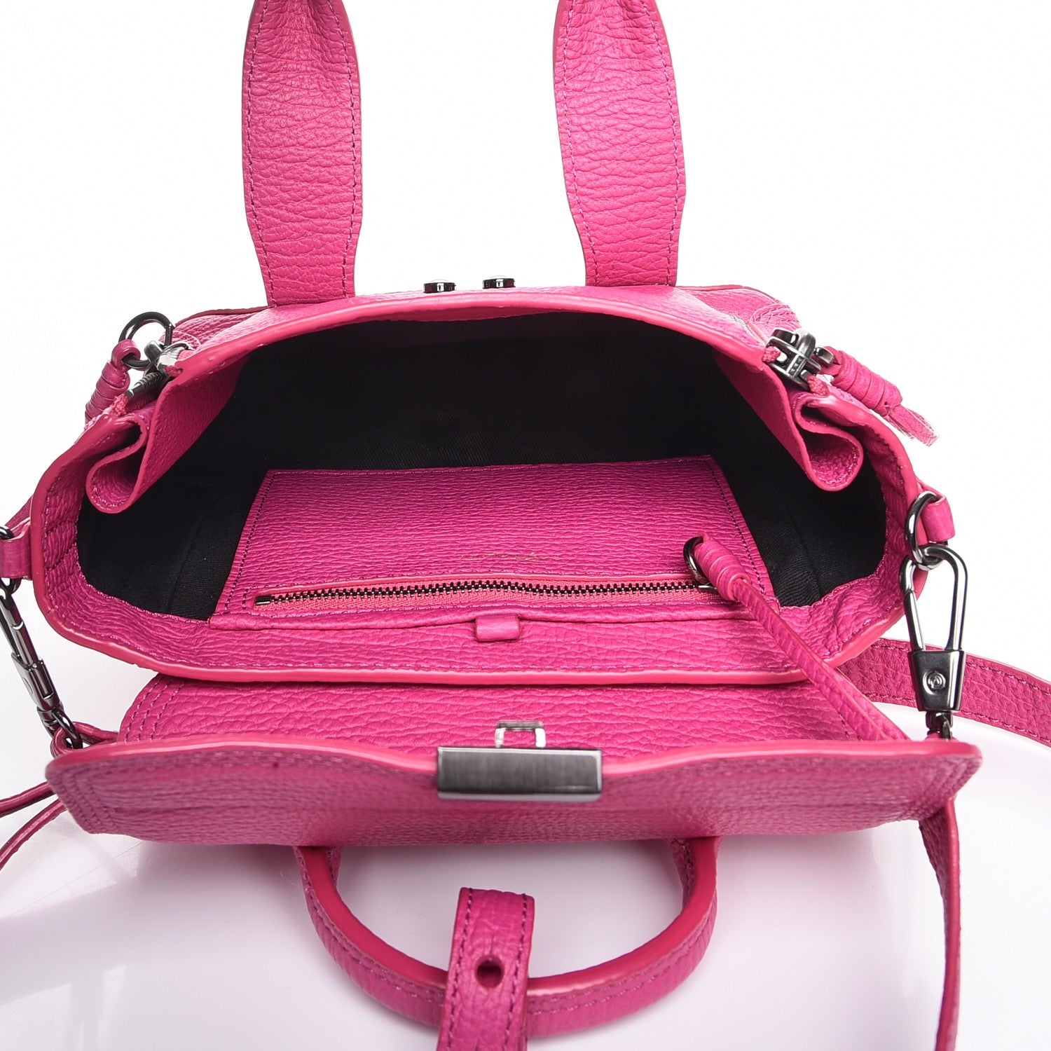 3.1 Phillip Lim 3.1 Textured Calfskin Mini Pashli Satchel Fuchsia 5 of 11