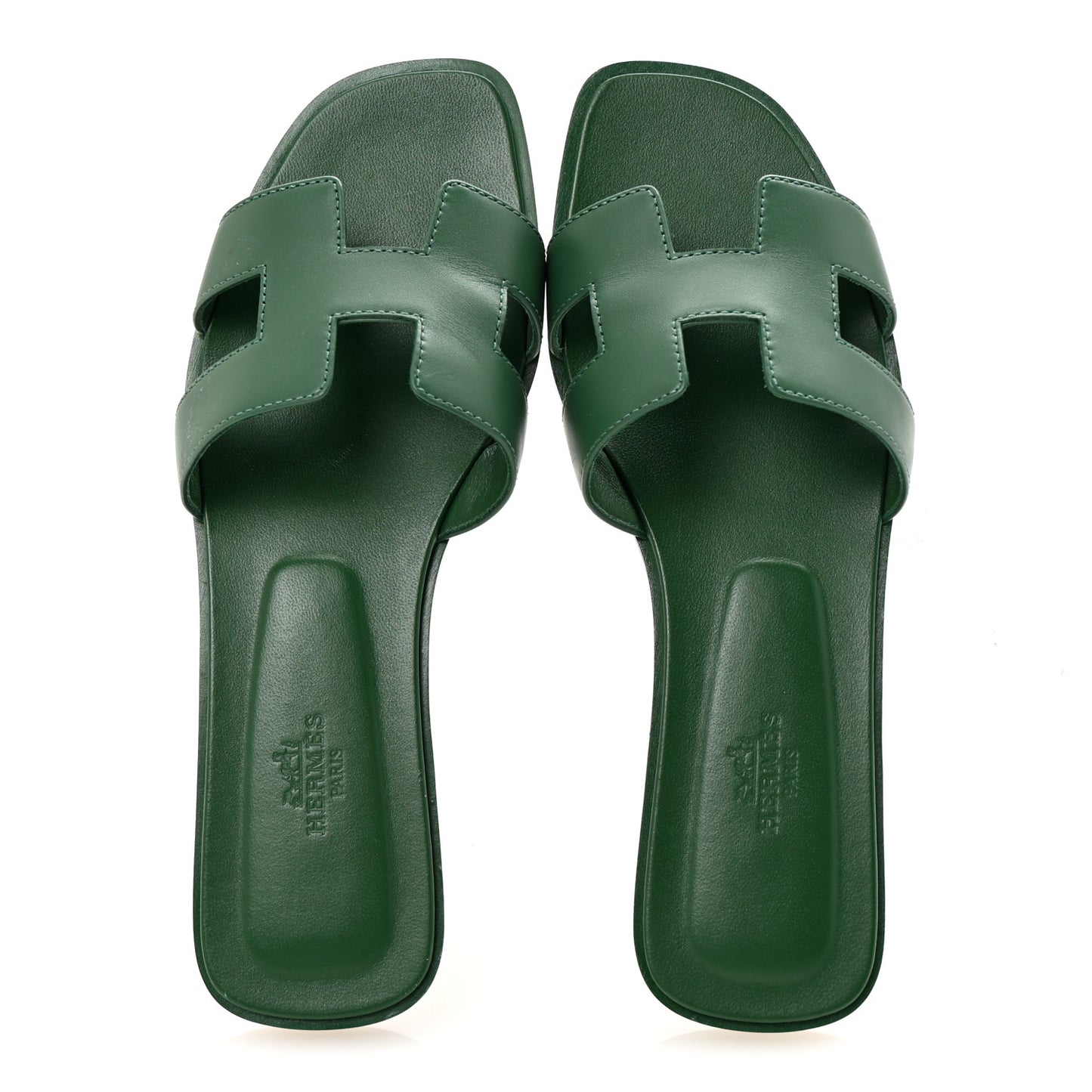 Calfskin Oran Sandals 38 Vert Electrique