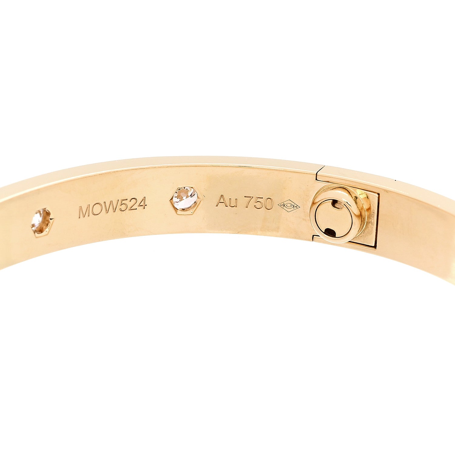 Cartier 18K Yellow Gold 10 Diamond LOVE Bracelet 16 5 of 9