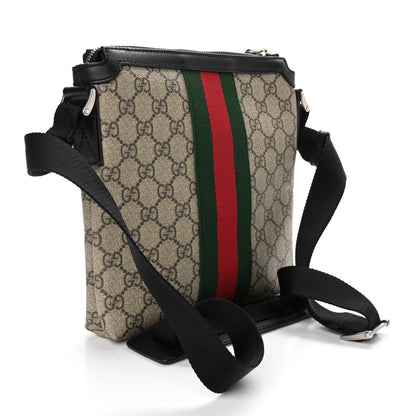 Gucci GG Supreme Monogram Web Messenger Bag Black 2 of 9