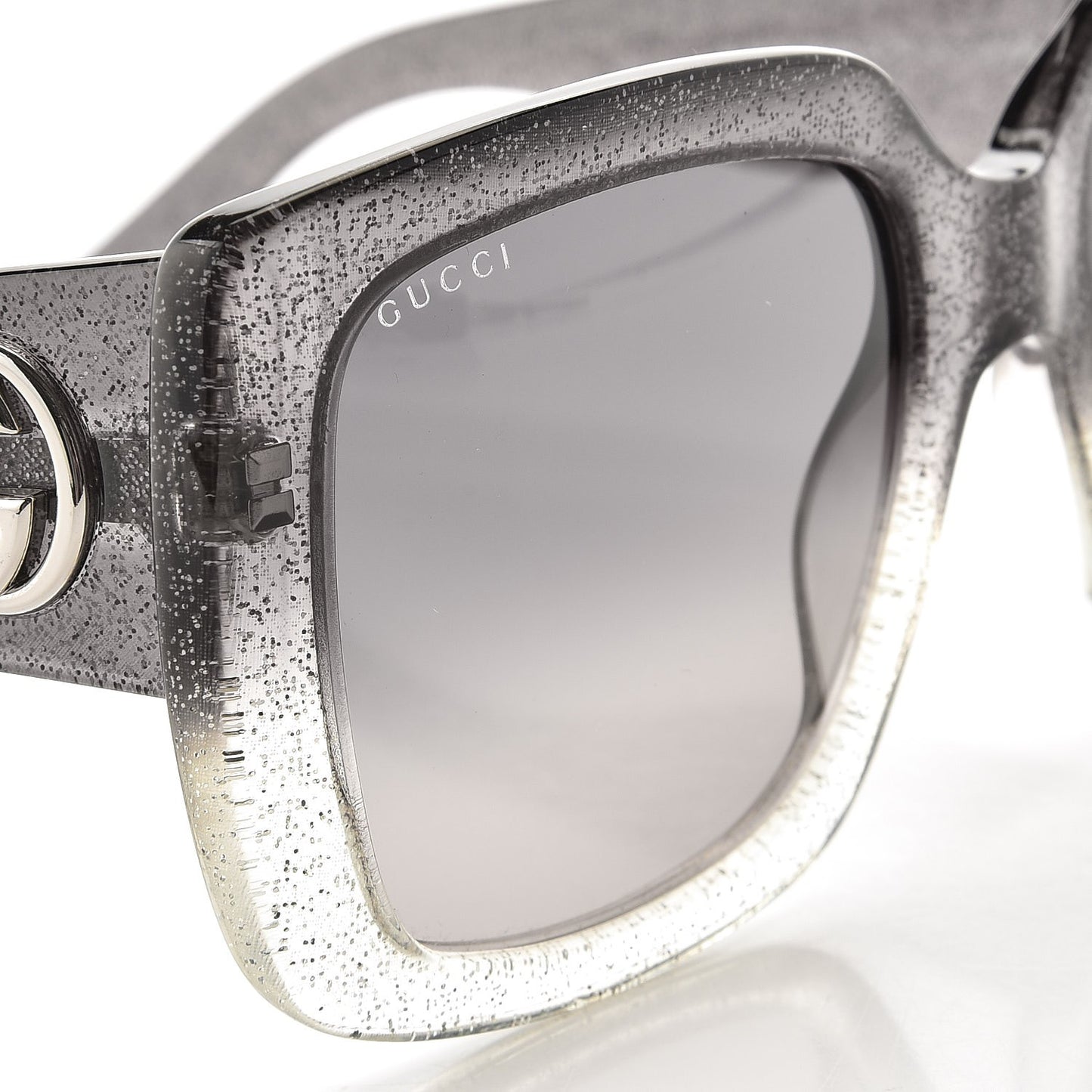 Glitter Square Optyl Sunglasses 3814/S Gray Silver