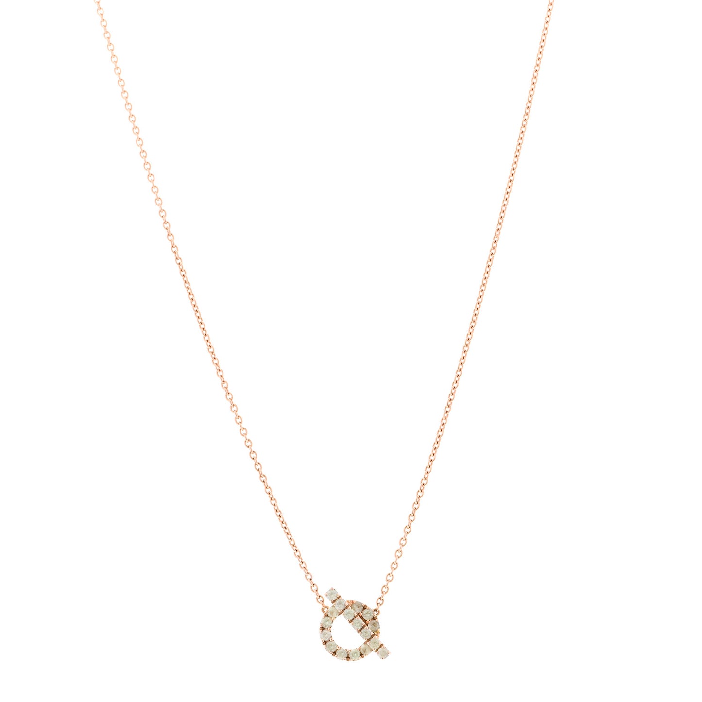 18K Rose Gold Green Sapphire Finesse Pendant Necklace