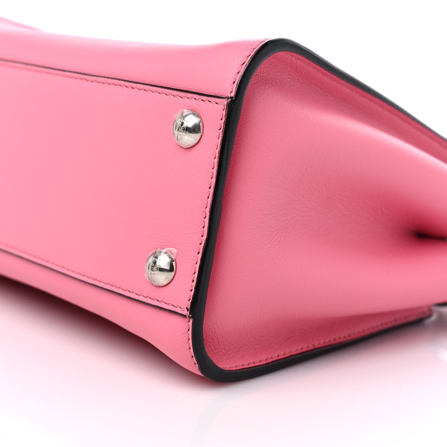 Vitello Seta Nappa Mini Plexi Handle Peekaboo Iconic Satchel Pink