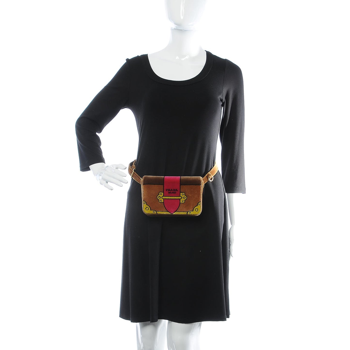 Velvet Cahier Belt Bag Cammello