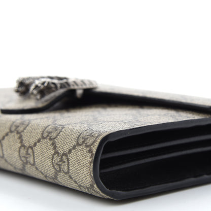 Gucci GG Supreme Monogram Mini Dionysus Chain Wallet Beige Black 7 of 10