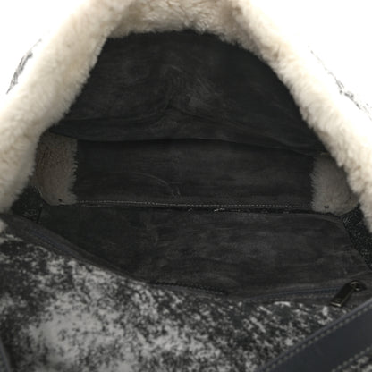 Chanel Shearling Lambskin Messenger Bag Grey 5 of 10