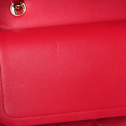 Chanel Lambskin Quilted Jumbo Double Flap Red 13 of 17