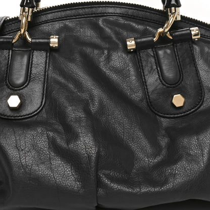 Gucci Calfskin Pop Bamboo Top Handle Tote Black 8 of 10