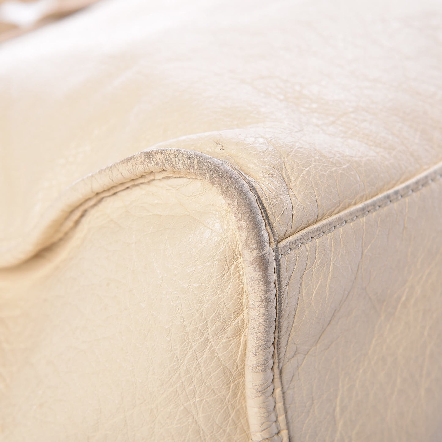 Agneau Giant 12 Gold Hardware City Blanc Creme Light Craie