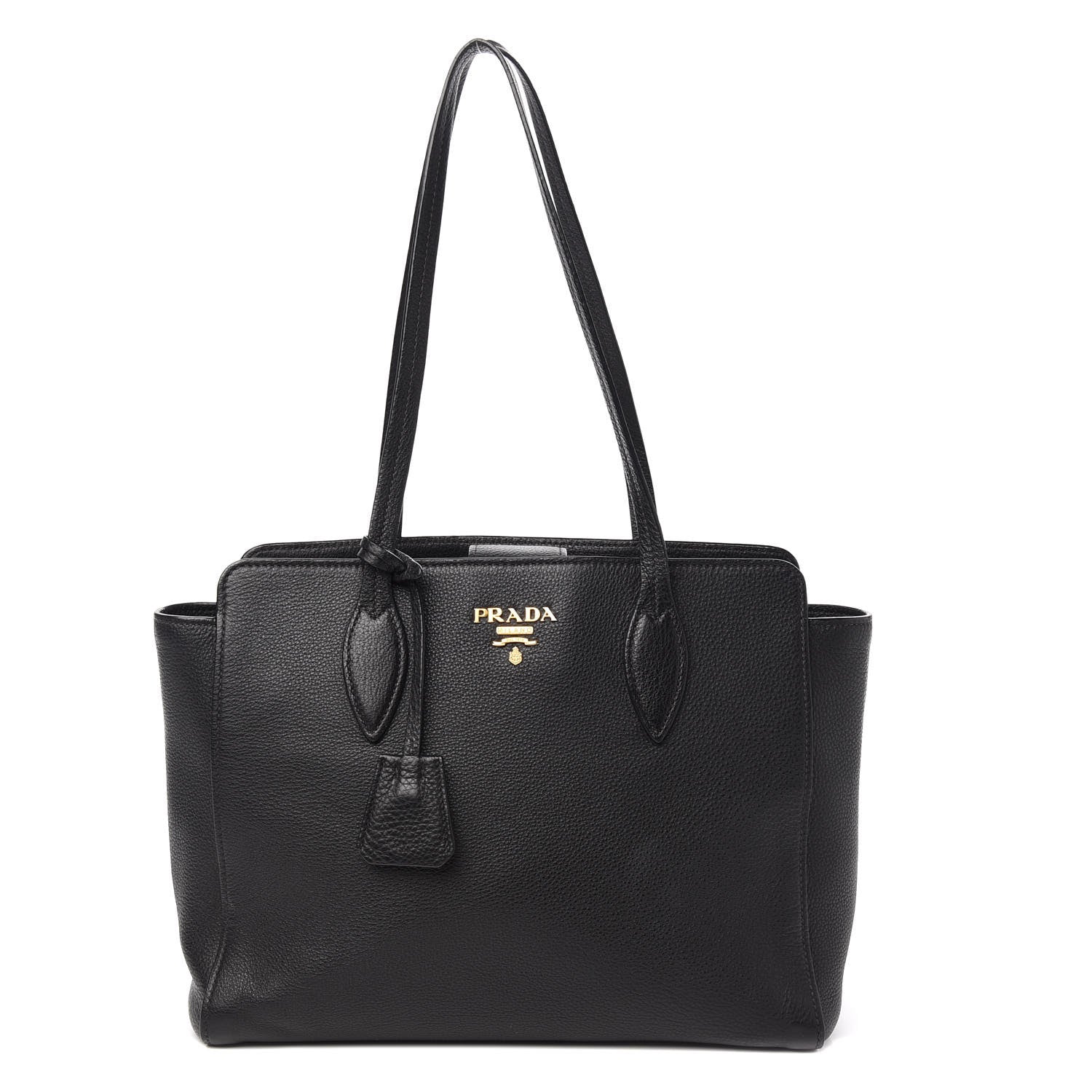 Prada Vitello Phenix Tote Black 1 of 9