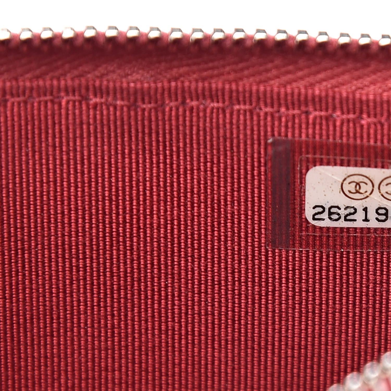 Chanel Caviar Quilted Classic Flat Wallet Pouch Red 7 of 8