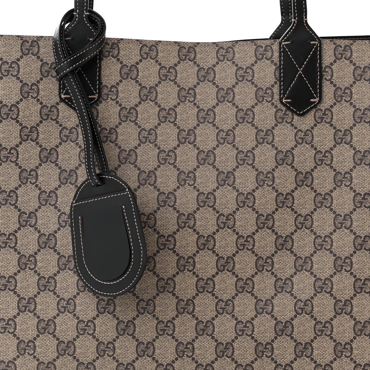 Gucci Calfskin GG Supreme Monogram Medium Reversible Tote Black 11 of 16