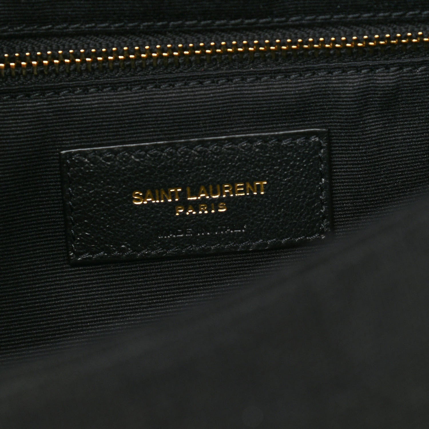 Saint Laurent Cotton Embroidered Rive Gauche Noe Chain Bag Black Beige 6 of 9