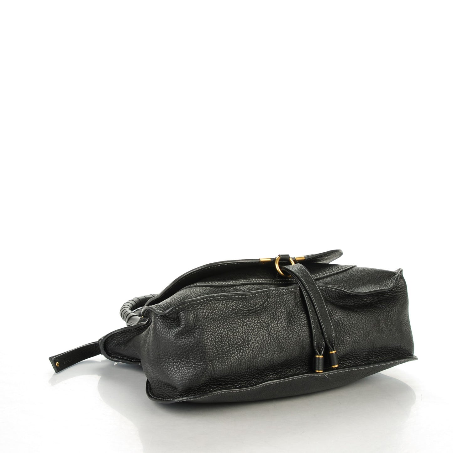 Calfskin Medium Marcie Satchel Black