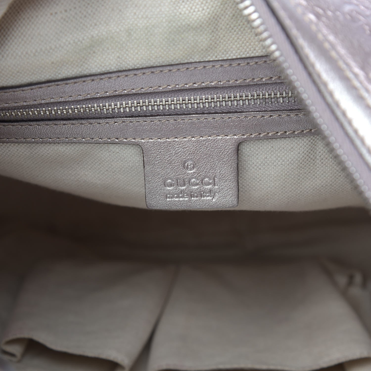 Gucci Metallic Guccissima Medium GG Twins Hobo Mauve 6 of 13