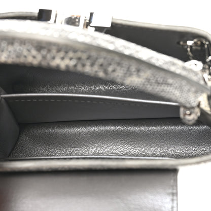 Louis Vuitton Lizard Mini Capucines Argento 6 of 10