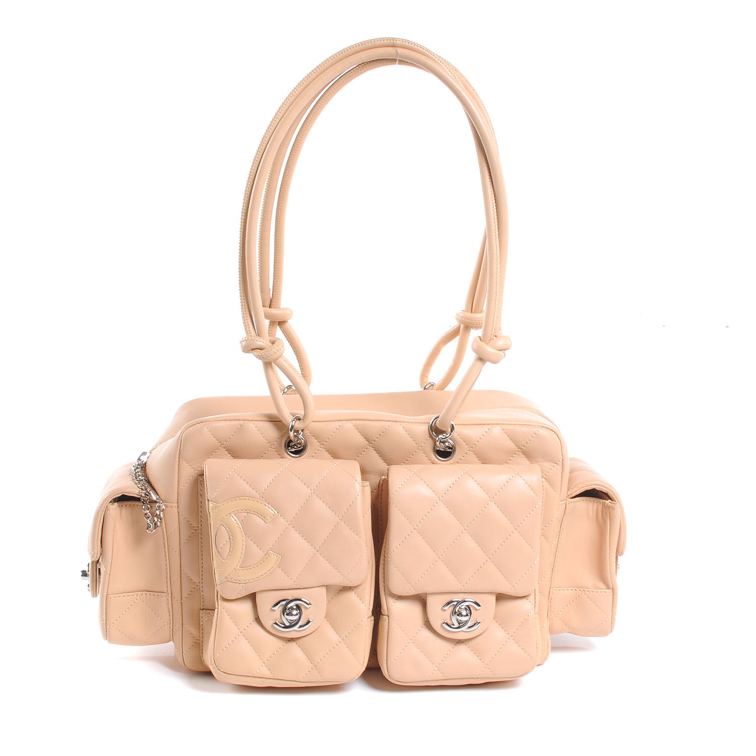 Chanel Calfskin Quilted Small Cambon Multipocket Reporter Beige 1 of 7