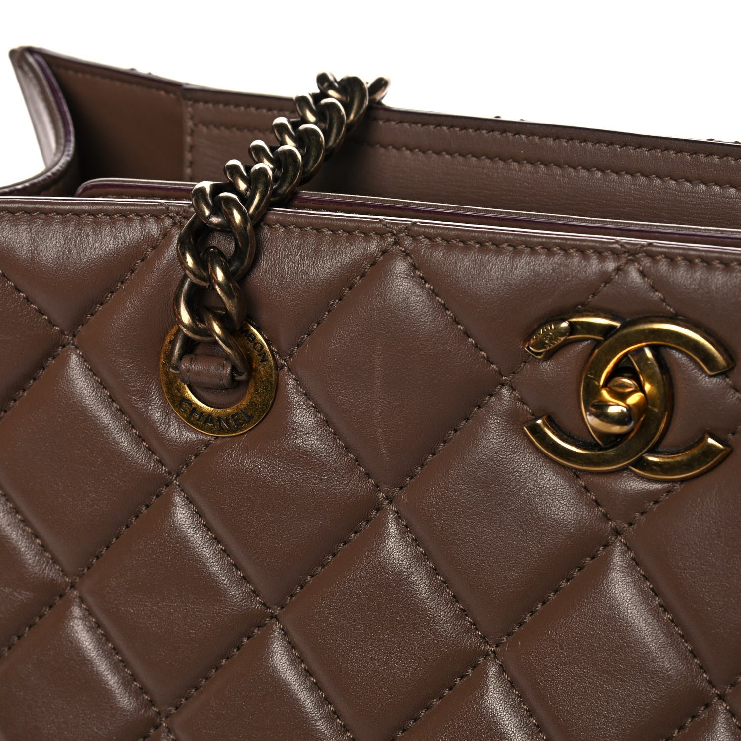 Chanel Calfskin Quilted Perfect Edge Tote Brown 11 of 23