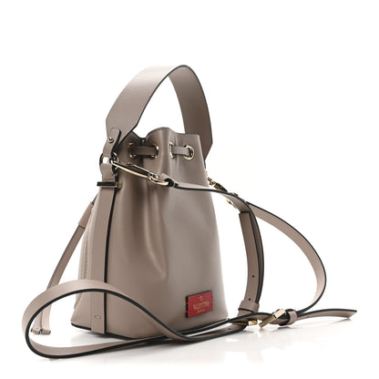 Valentino Garavani Calfskin Vlogo Walk Bucket Bag Poudre 3 of 9